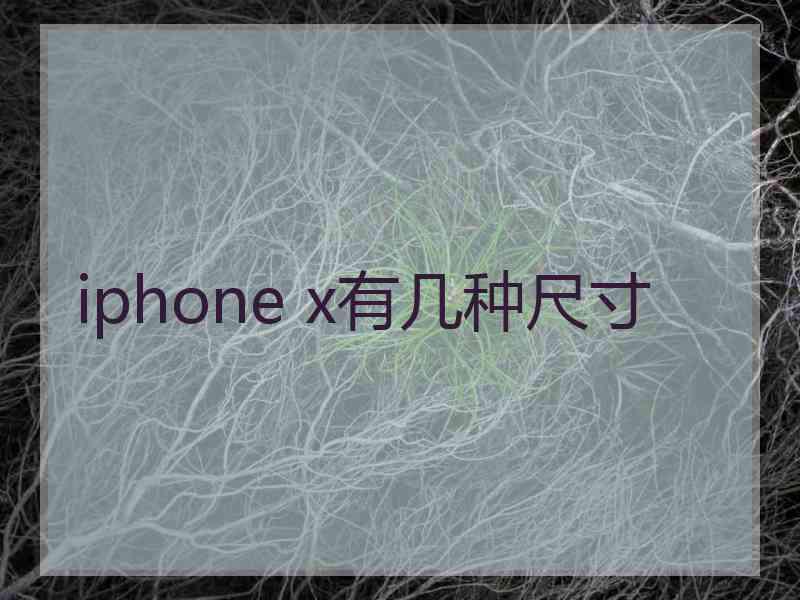 iphone x有几种尺寸