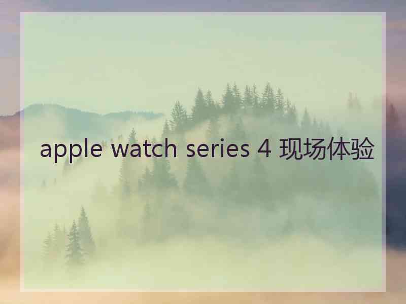 apple watch series 4 现场体验