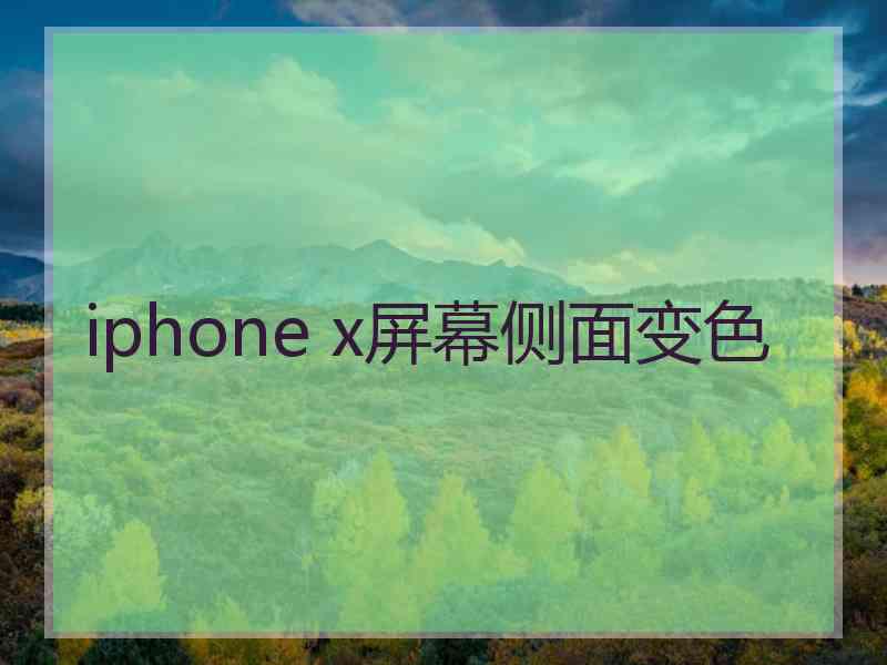 iphone x屏幕侧面变色