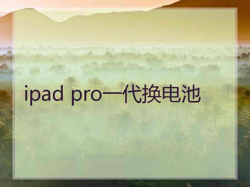 ipad pro一代换电池