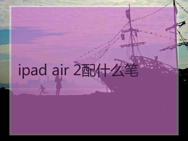 ipad air 2配什么笔