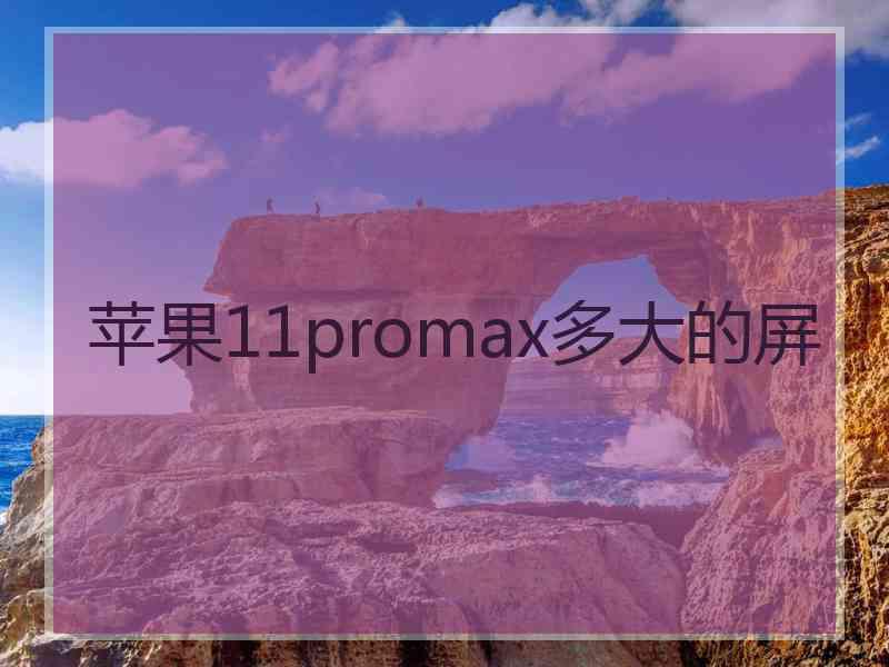 苹果11promax多大的屏