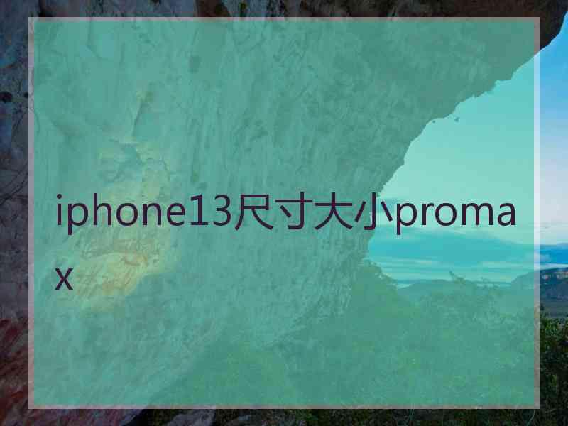 iphone13尺寸大小promax