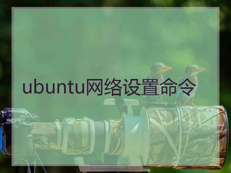 ubuntu网络设置命令