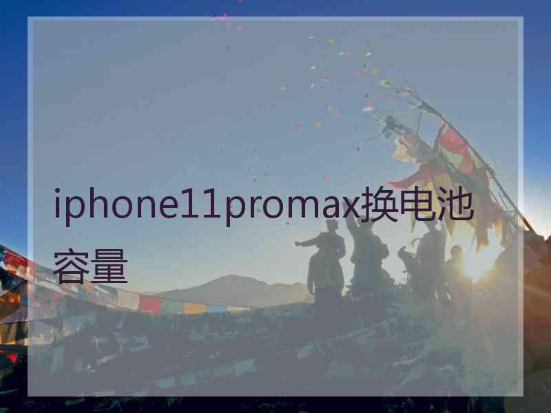 iphone11promax换电池容量