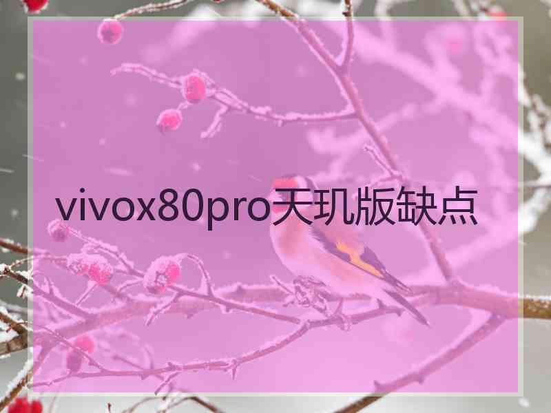 vivox80pro天玑版缺点