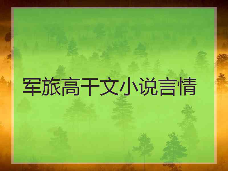 军旅高干文小说言情