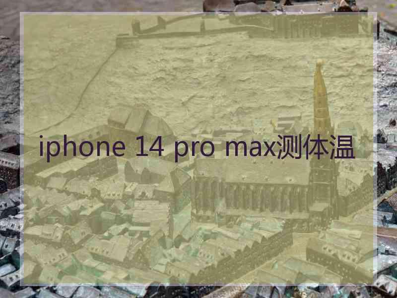 iphone 14 pro max测体温