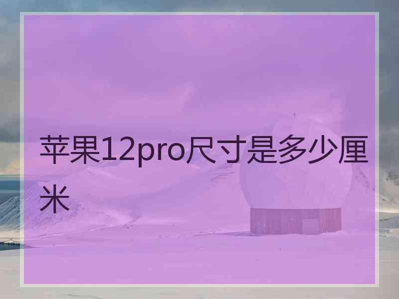 苹果12pro尺寸是多少厘米