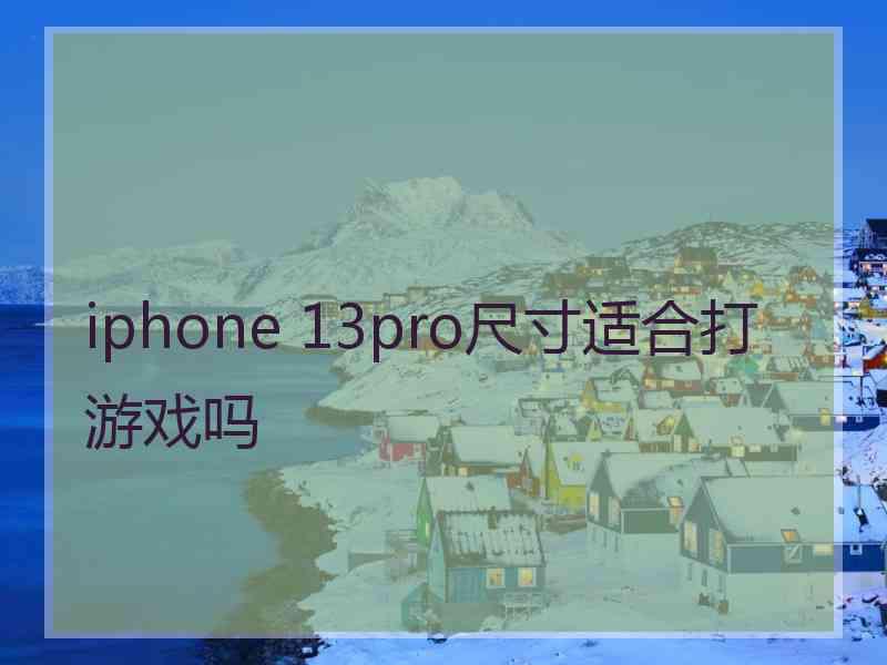 iphone 13pro尺寸适合打游戏吗