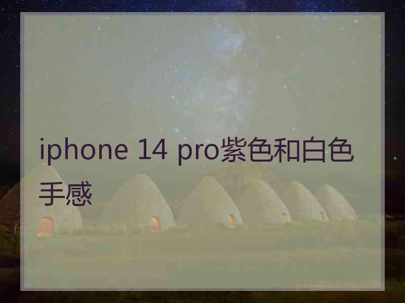 iphone 14 pro紫色和白色手感