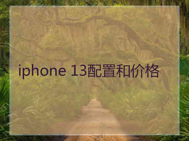 iphone 13配置和价格