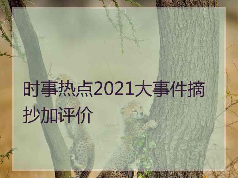 时事热点2021大事件摘抄加评价