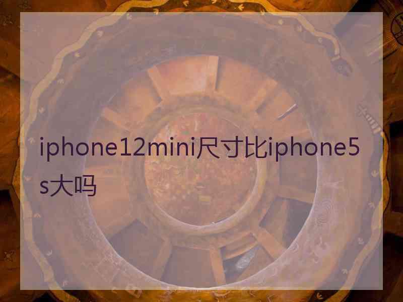 iphone12mini尺寸比iphone5s大吗