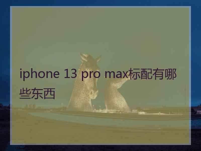 iphone 13 pro max标配有哪些东西