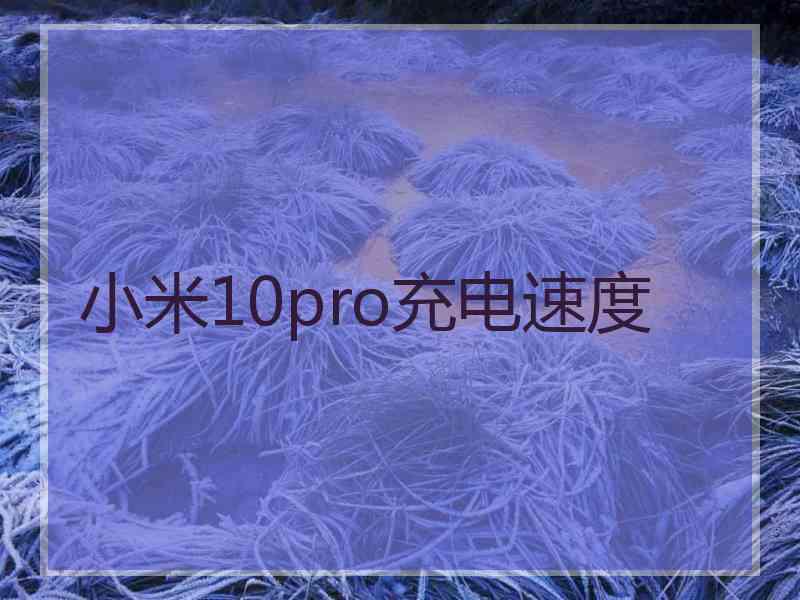 小米10pro充电速度