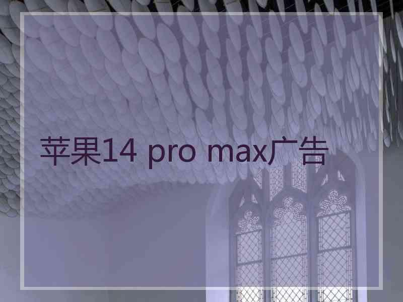 苹果14 pro max广告