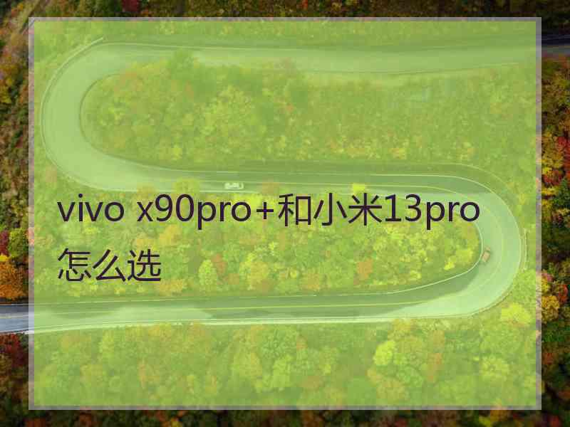 vivo x90pro+和小米13pro怎么选