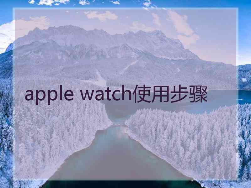 apple watch使用步骤