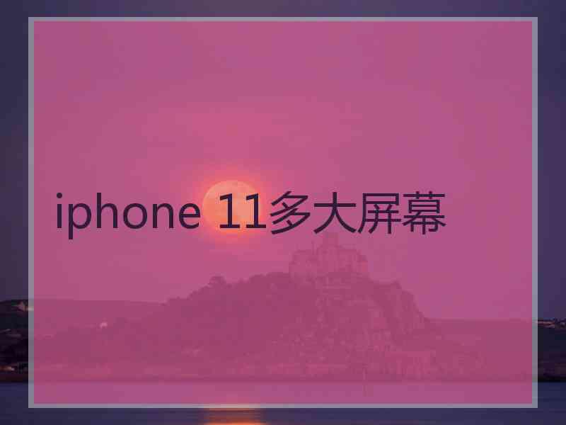 iphone 11多大屏幕