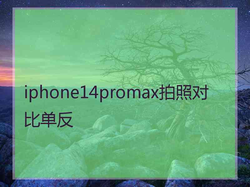 iphone14promax拍照对比单反