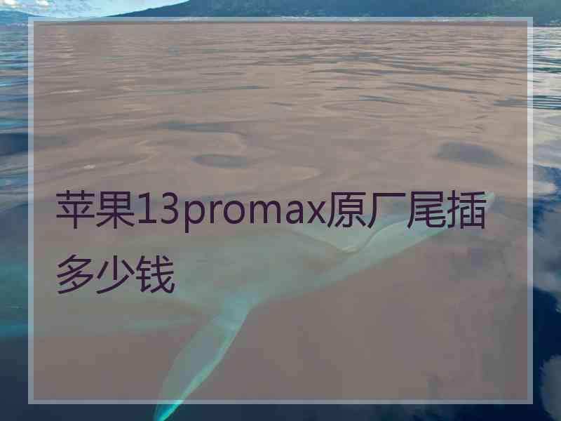 苹果13promax原厂尾插多少钱