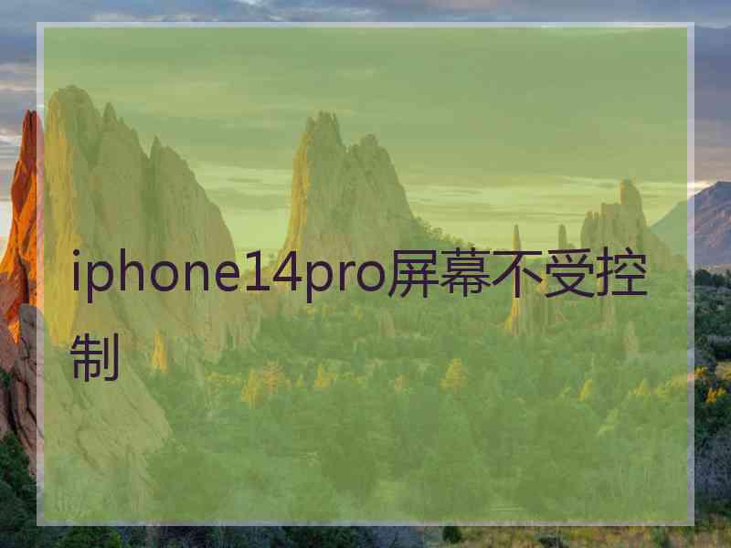 iphone14pro屏幕不受控制