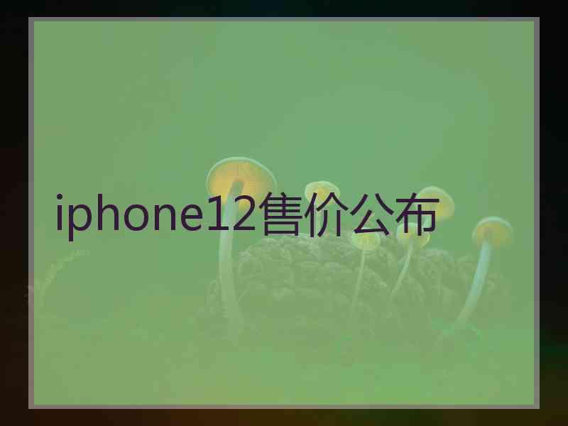 iphone12售价公布