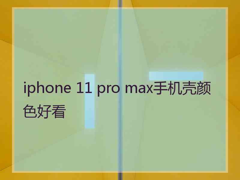 iphone 11 pro max手机壳颜色好看