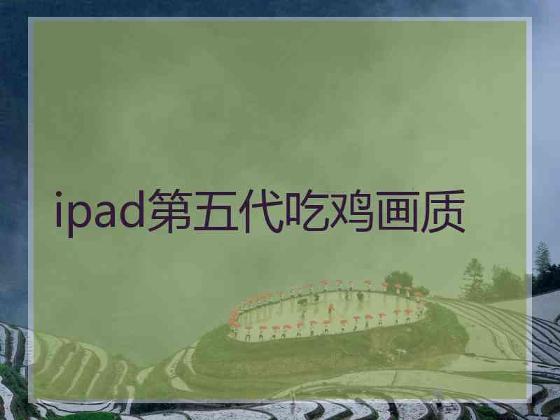 ipad第五代吃鸡画质