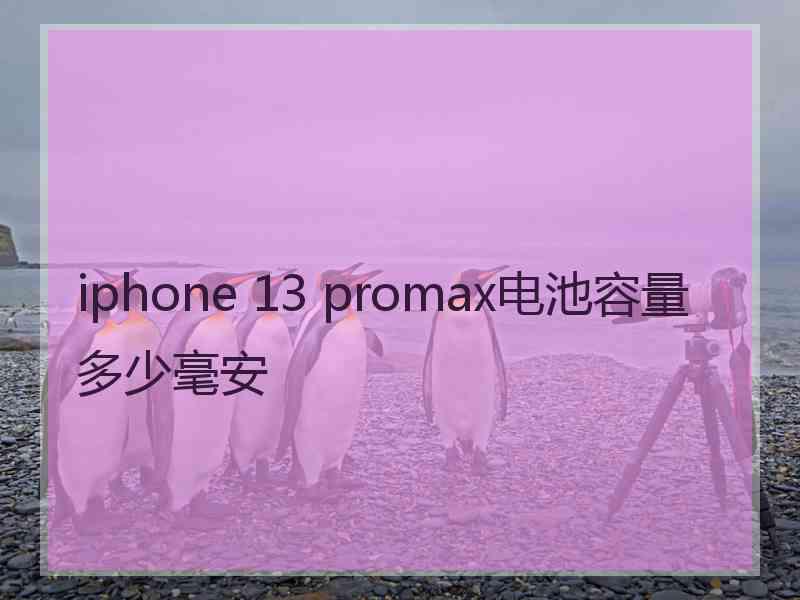 iphone 13 promax电池容量多少毫安