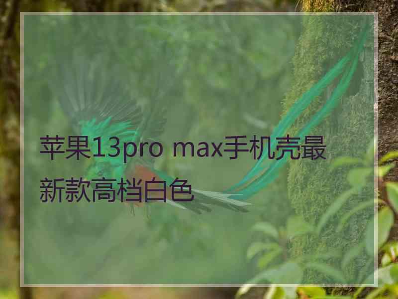 苹果13pro max手机壳最新款高档白色