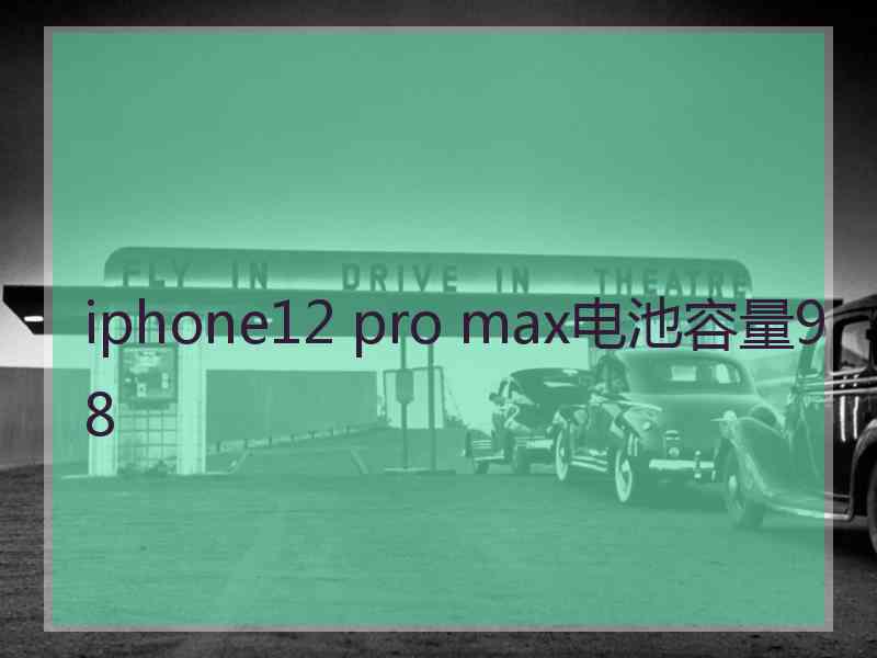 iphone12 pro max电池容量98