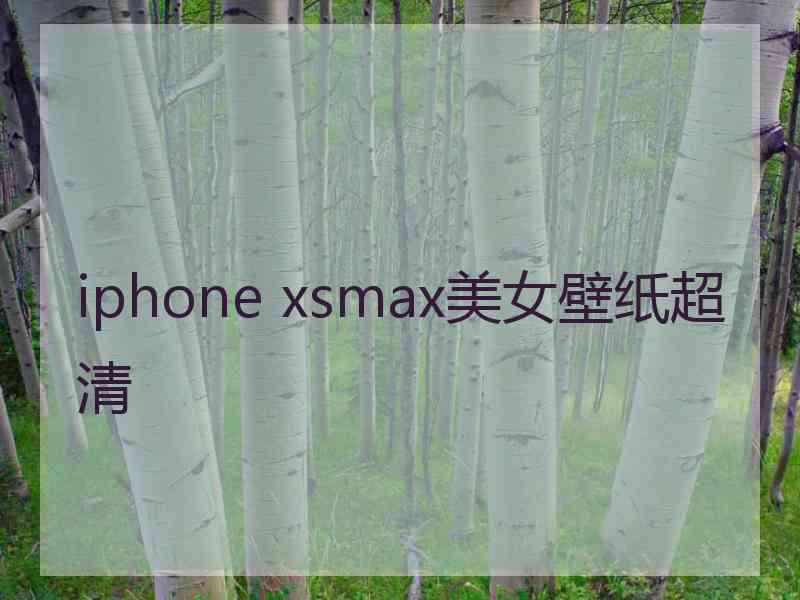 iphone xsmax美女壁纸超清