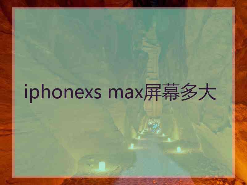 iphonexs max屏幕多大