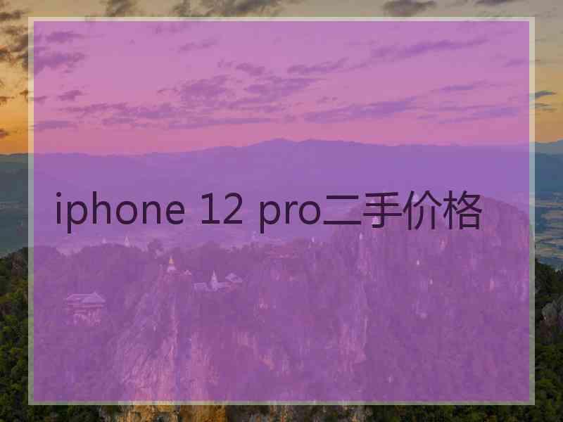 iphone 12 pro二手价格