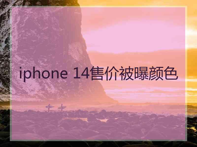 iphone 14售价被曝颜色