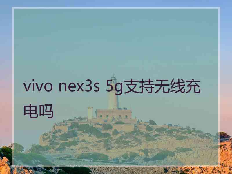 vivo nex3s 5g支持无线充电吗