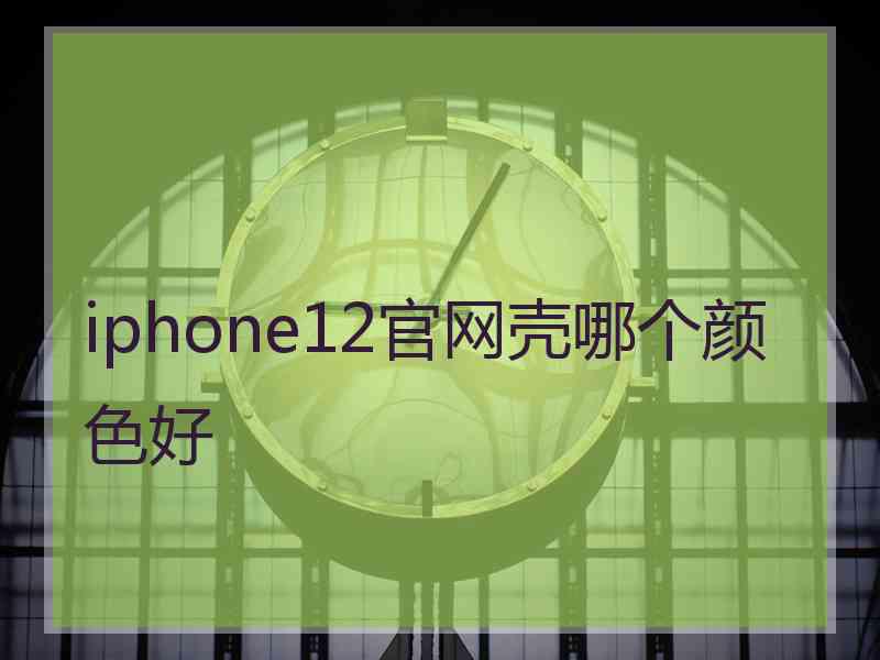 iphone12官网壳哪个颜色好