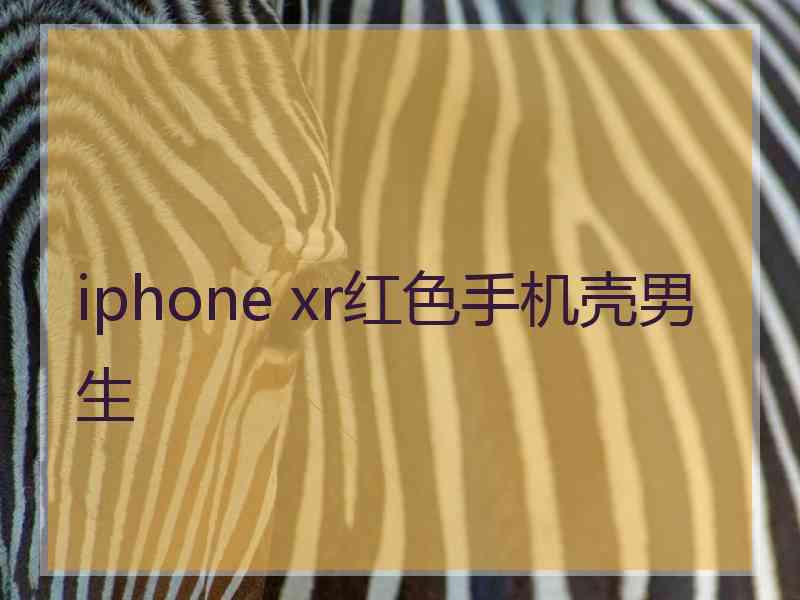 iphone xr红色手机壳男生