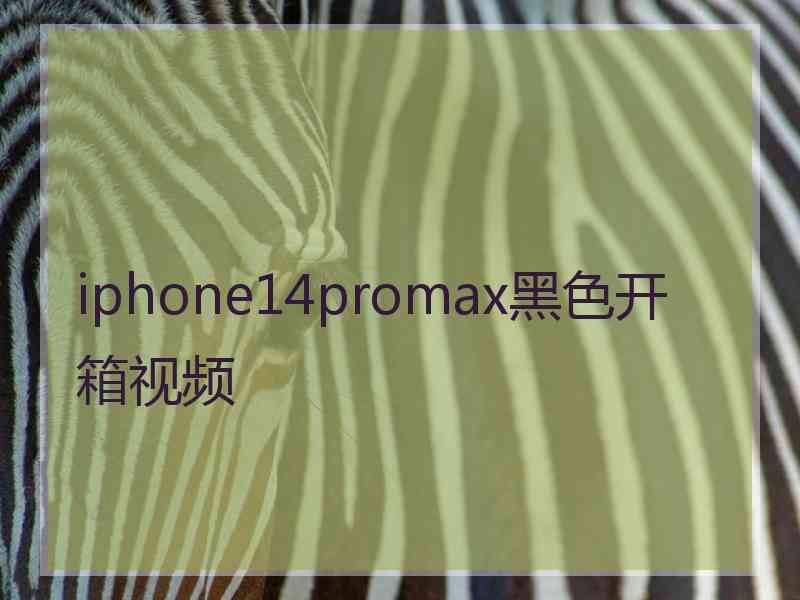 iphone14promax黑色开箱视频