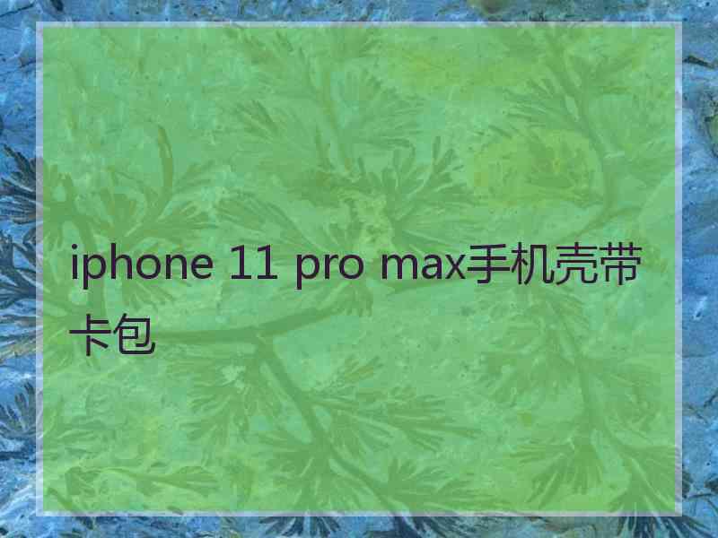 iphone 11 pro max手机壳带卡包