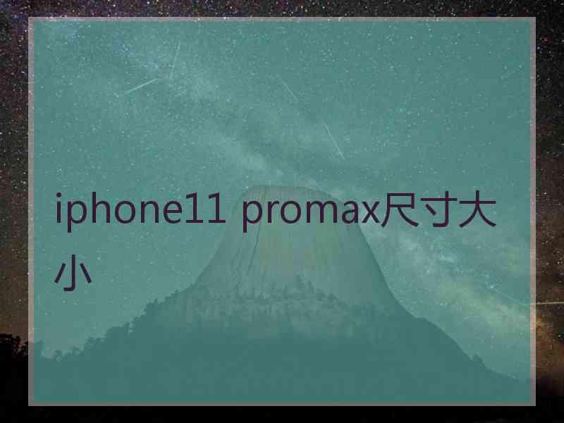 iphone11 promax尺寸大小