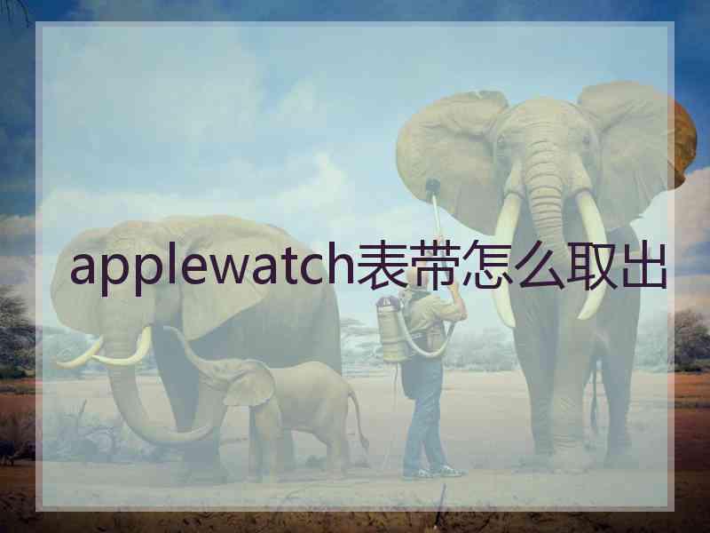 applewatch表带怎么取出