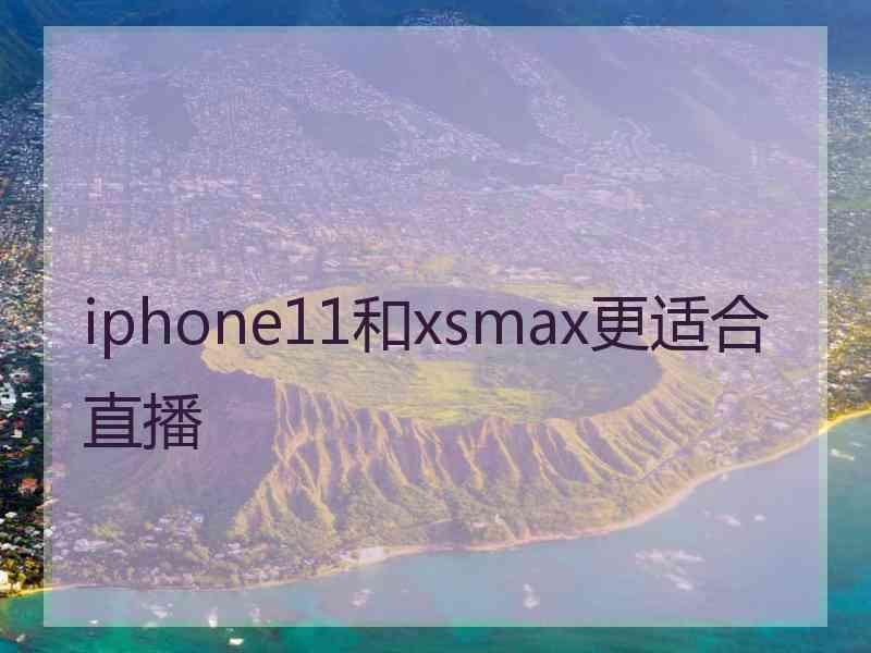 iphone11和xsmax更适合直播