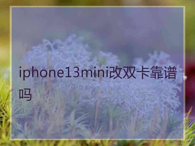 iphone13mini改双卡靠谱吗