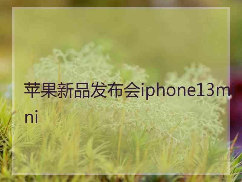 苹果新品发布会iphone13mini