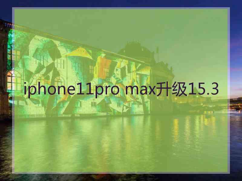 iphone11pro max升级15.3