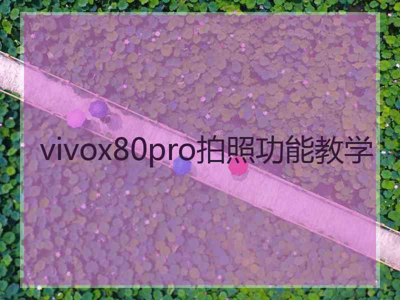 vivox80pro拍照功能教学