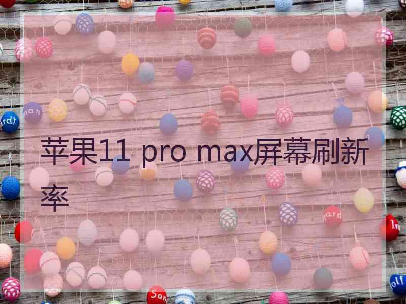 苹果11 pro max屏幕刷新率